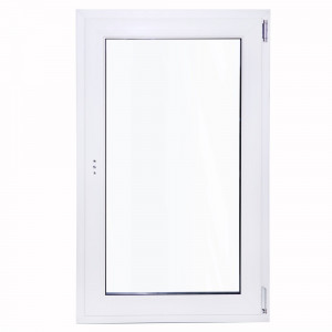 Окно пластиковое ПВХ одностворчатое 1300х600 мм (ВхШ) правое поворотно-откидное однокамерный стеклопакет белый DECEUNINCK