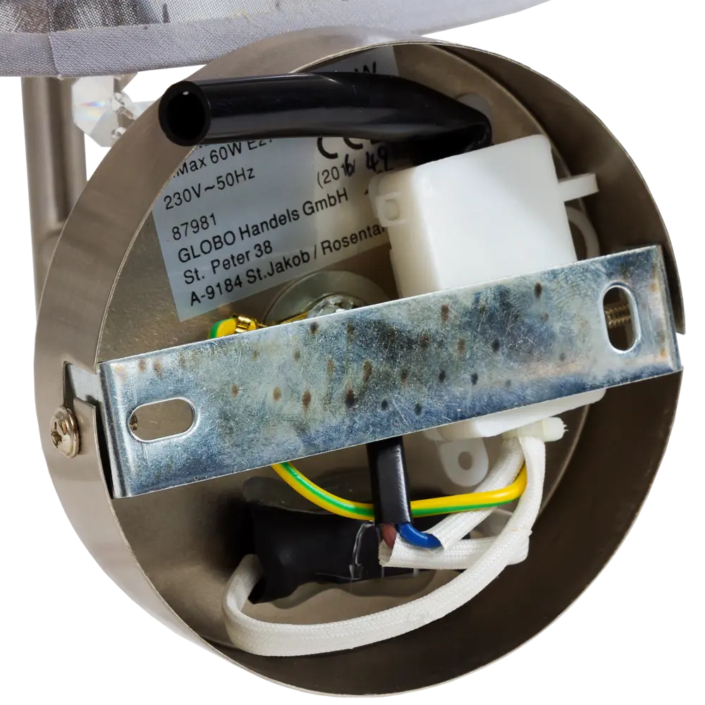 Бра 15093W E27х1X60 Вт, цвет чёрный Globo STLM-2123309 - Вид №1