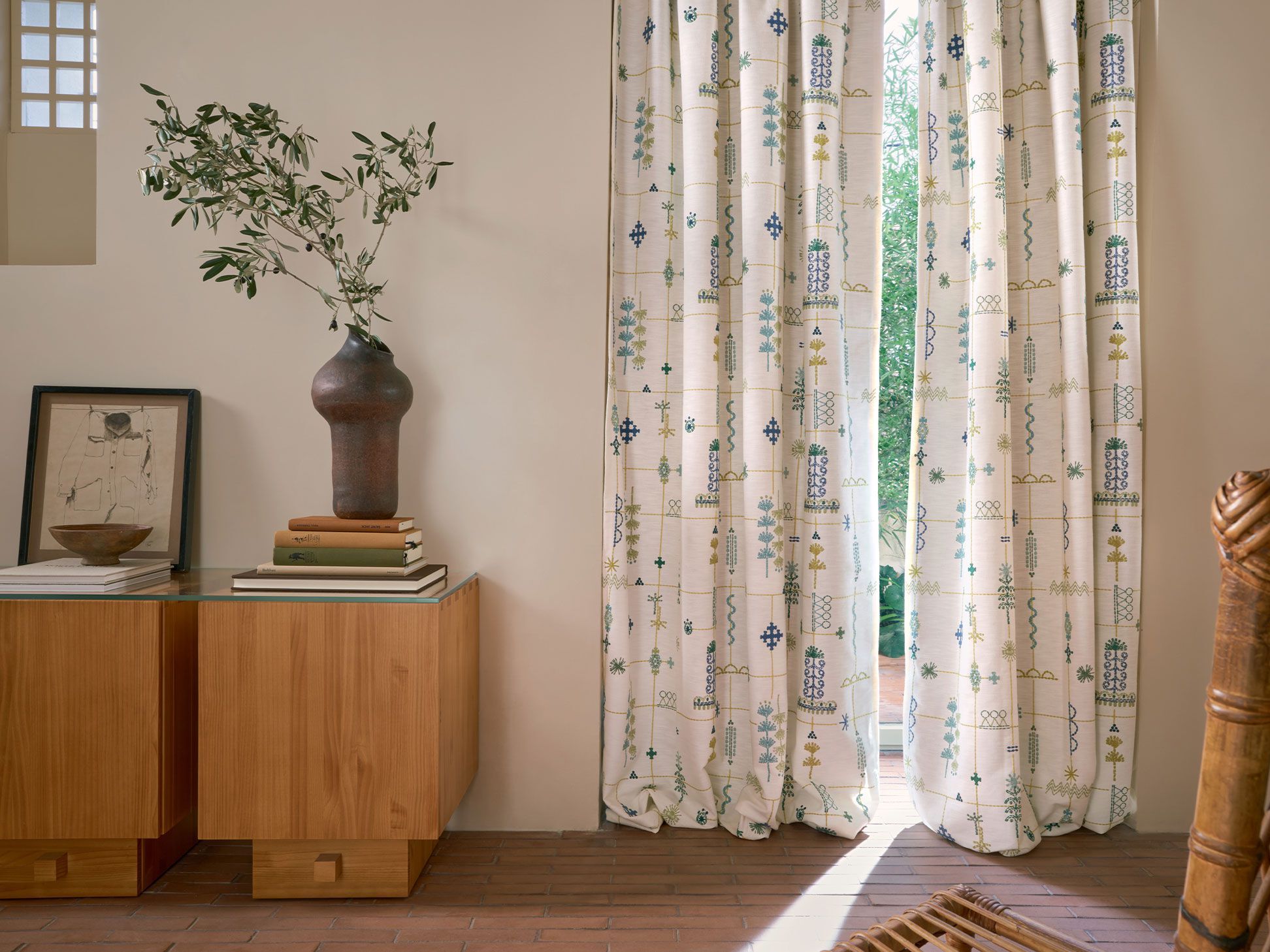 Хлопчатобумажная и льняная ткань для штор Élitis Menara ARCH-00149451 - Вид №1