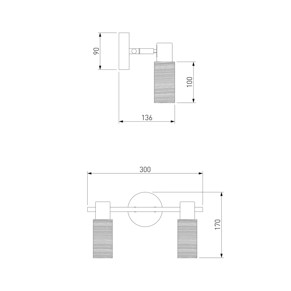 Спот поворотный Eurosvet 20043/2, 5 м², 2 лампы, цвет сатин-никель STLM-2144955 - Вид №7