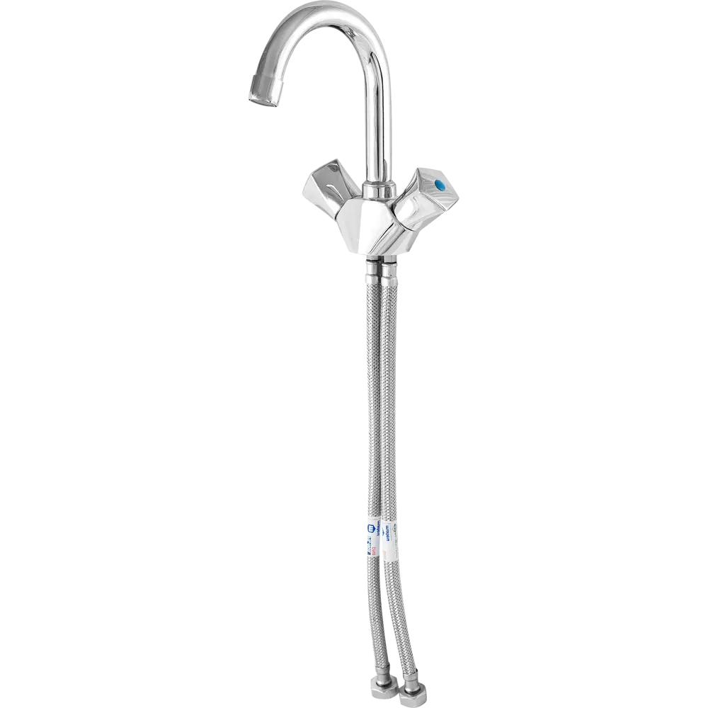 Смеситель для раковины Vidima Life BA358AA двухвентильный цвет хром STLM-2007951 - Вид №1