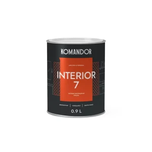 Краска интерьерная моющаяся Komandor 270991 матовая цвет бесцветный база C 0.90 л