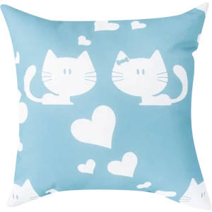 Подушка «Котик» 40х40 см цвет синий