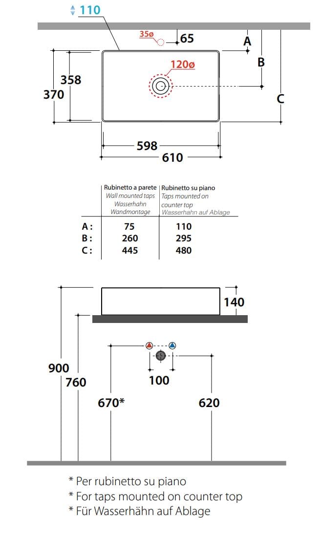Керамическая столешница Ceramica Globo плиты ARCH-00112671 - Вид №2