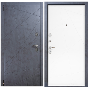 84531942 Дверь входная металлическая Порта Р-3 Graphit Art/Super White 980 мм левая STLM-0051307 PORTIKA