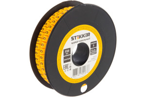 16240153 Кабель-маркер 5 для провода сеч.6мм, желтый, CBMR60-5 39128 STEKKER