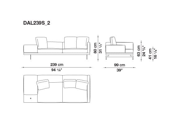 3-местный тканевый диван B&B Italia док ARCH-00033457 - Вид №17