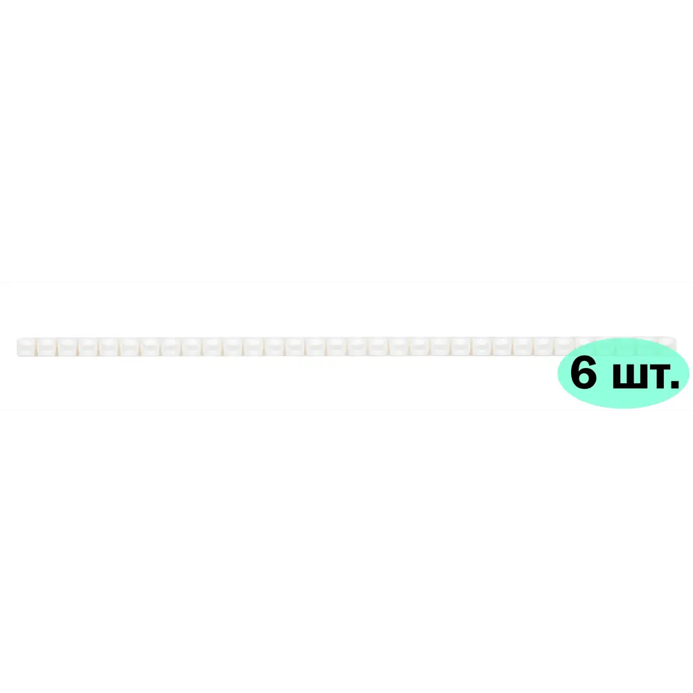 Бордюр Роскошная мозаика ББ 04 25x0.7см цвет белый