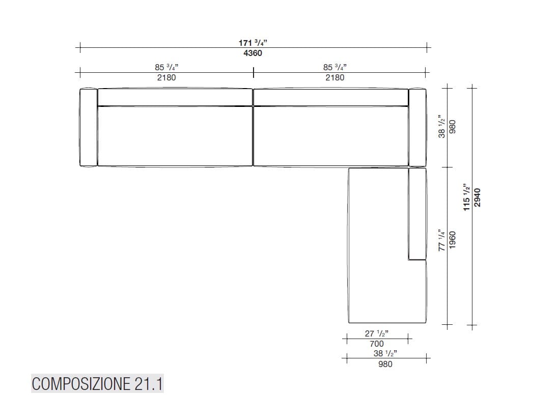 Секционный диван из ткани Lema SNAP ARCH-00147146 - Вид №26