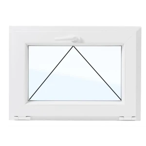 Пластиковое окно ПВХ Veka фрамуга 500x700 мм (ВхШ) двухкамерный стеклопакет белый/серый