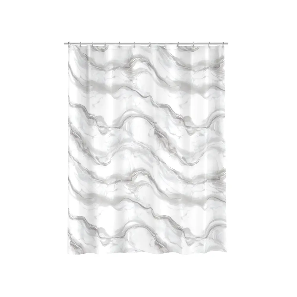 Штора для ванной Lemer Auvergne 180x180 см PEVA цвет белый/серый STLM-2169524 - Вид №4