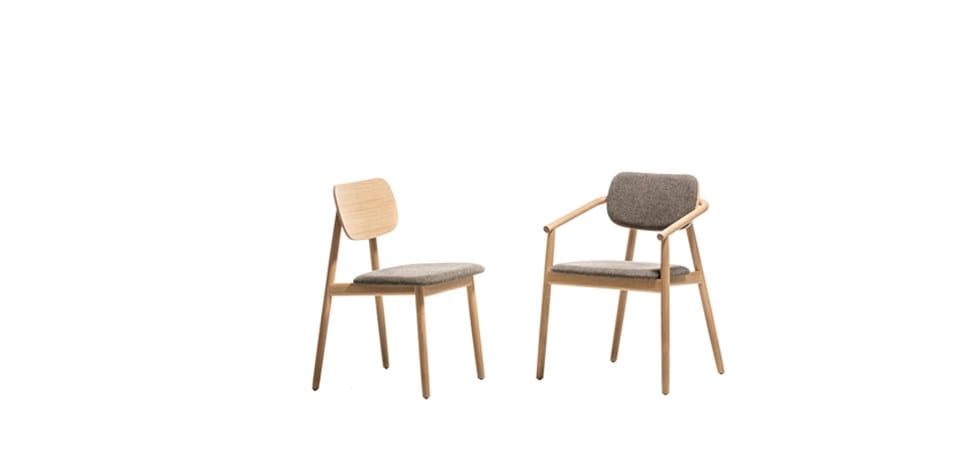 Стул из массива дерева с мягким сиденьем MOROSO Klara ARCH-00133405 - Вид №1