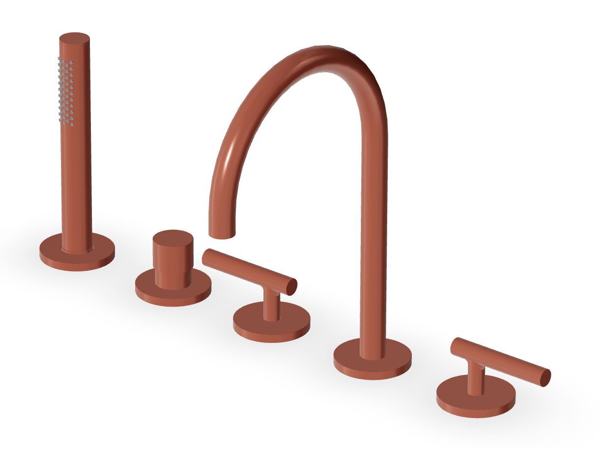 Смеситель для ванны с 5 отверстиями и ручным душем Zucchetti Pan S ARCH-00096596