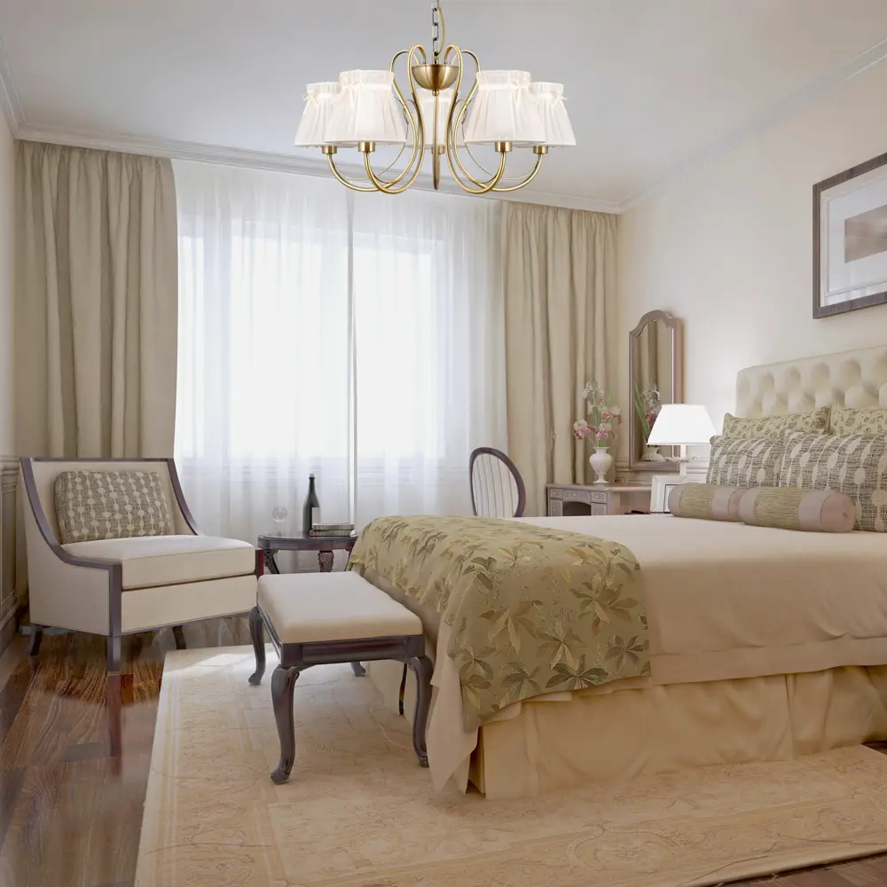 Люстра Eurosvet Белль 60061/5, 5 ламп, 25 м², цвет античная бронза STLM-2109271 - Вид №7
