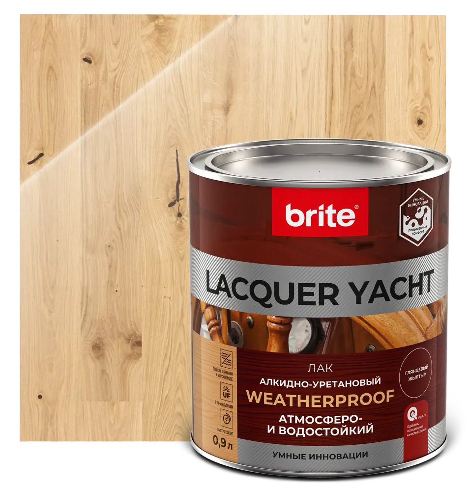86778568 Лак яхтный Brite Lacquer Yacht 0.9 л глянцевый STLM-0071546