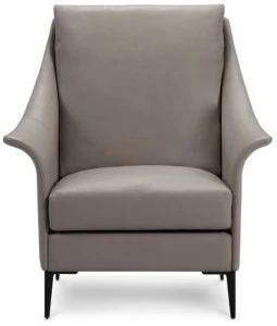 Duvivier Canapés Кожаное кресло в современном стиле со съемным чехлом с подлокотниками  Melcxd11