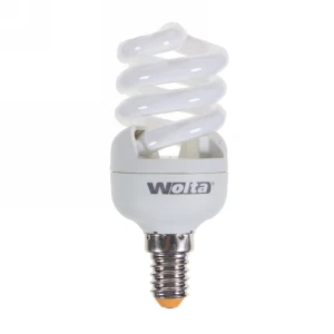 Лампа энергосберегающая Wolta спираль E14 9 Вт свет тёплый белый