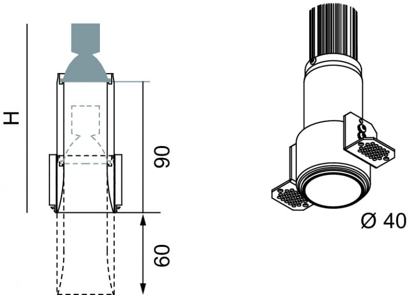 Круглый утопленный прожектор Lucifero's Nyx ARCH-00092980