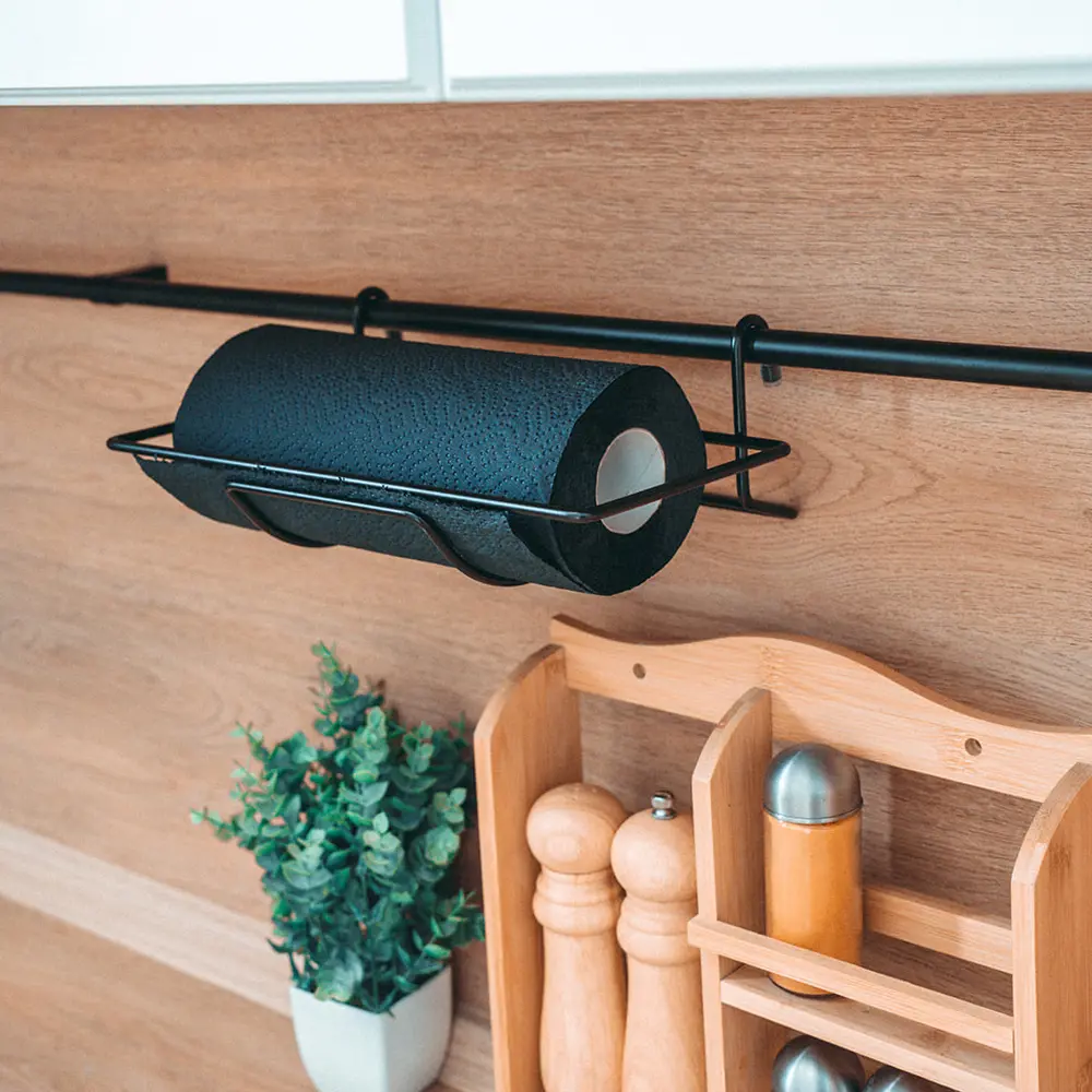 Настенная полка Lemax для бумажных полотенец - черная сталь 87972047 STLM-0863377 - Вид №1