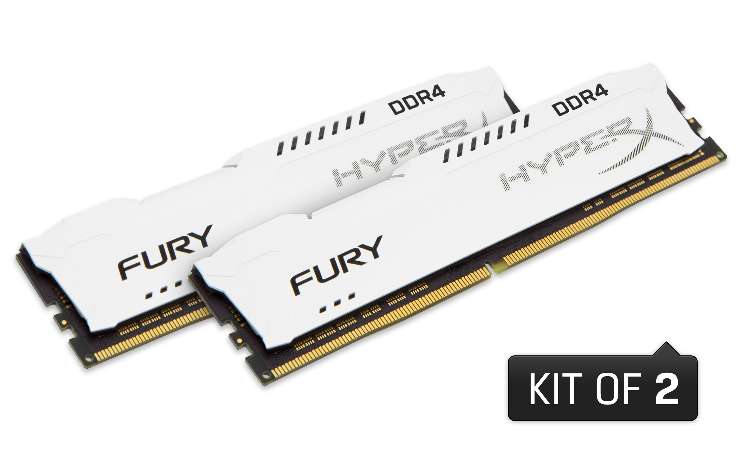 HX429C17FW2K2/16 16gb 2933mhz ddr4 cl17 dimm (kit of 2) hyperx fury white Kingston Santreyd  - Вид №2