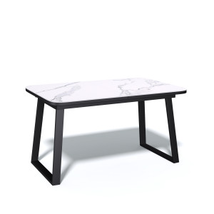 91174017 Кухонный стол прямоугольный 324881 120-180x76x80 см керамика цвет бело-черный AZ STLM-0510531 KENNER