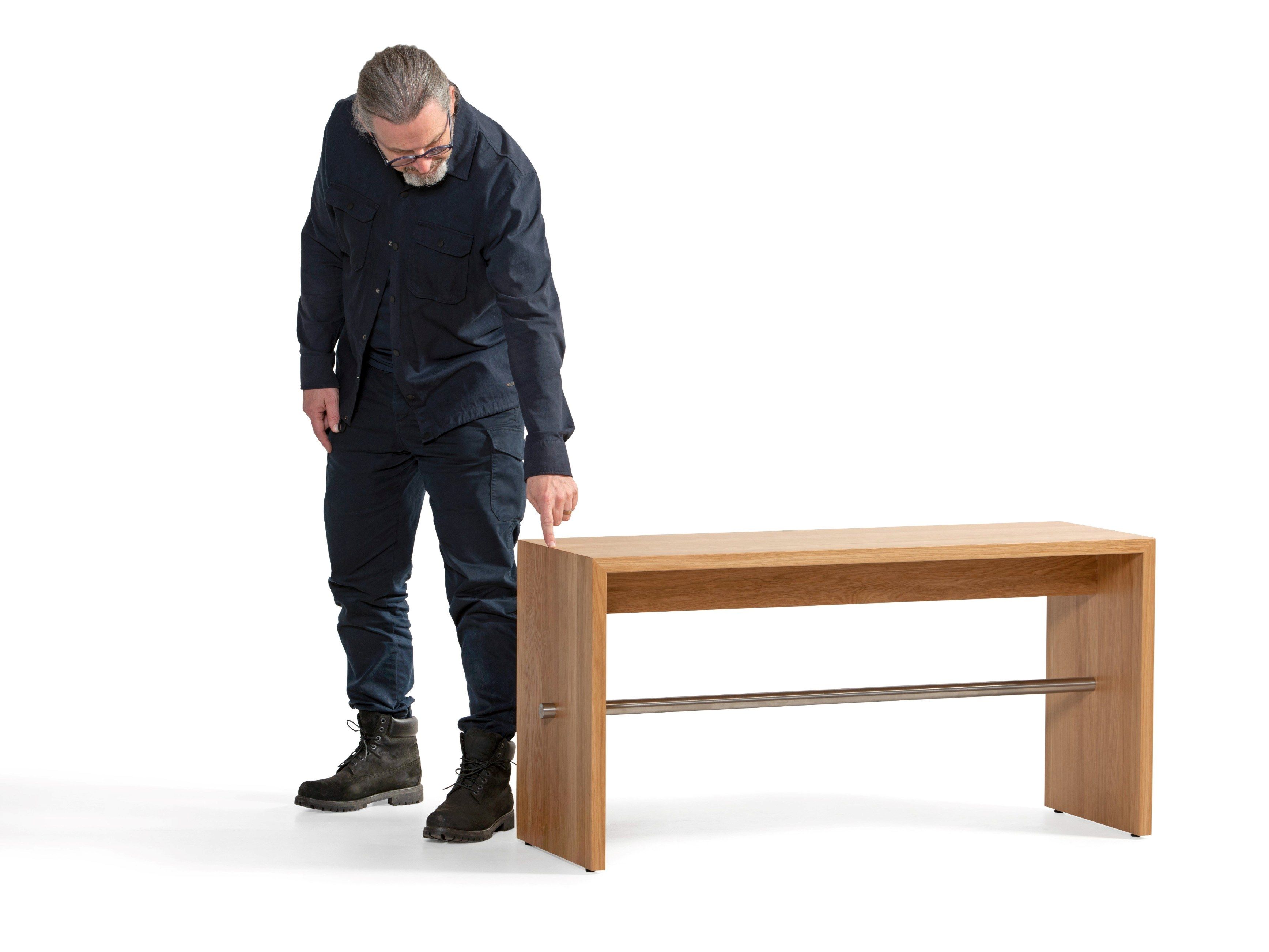 Низкий прямоугольный журнальный столик из массива дерева Bla Station настольный теннис ARCH-00029616 - Вид №2