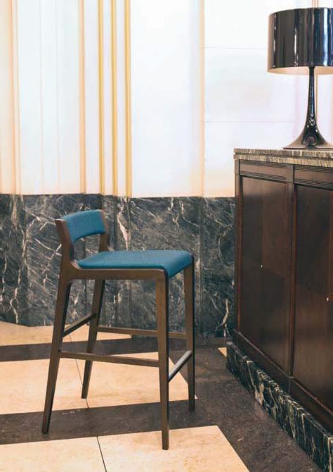 Высокий тканевый стул с подставкой для ног Cizeta Артур ARCH-00001940 - Вид №2