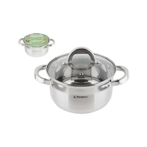 91524182 Кастрюля 2.4 л с крышкой Perfecto linea Starcook нержавеющая сталь цвет серый STLM-1350516