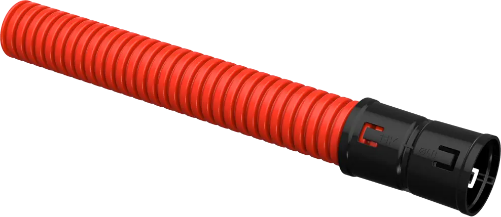 84795054 Труба двустенная IEK ПНД D40 мм 25 м цвет красный STLM-1105654