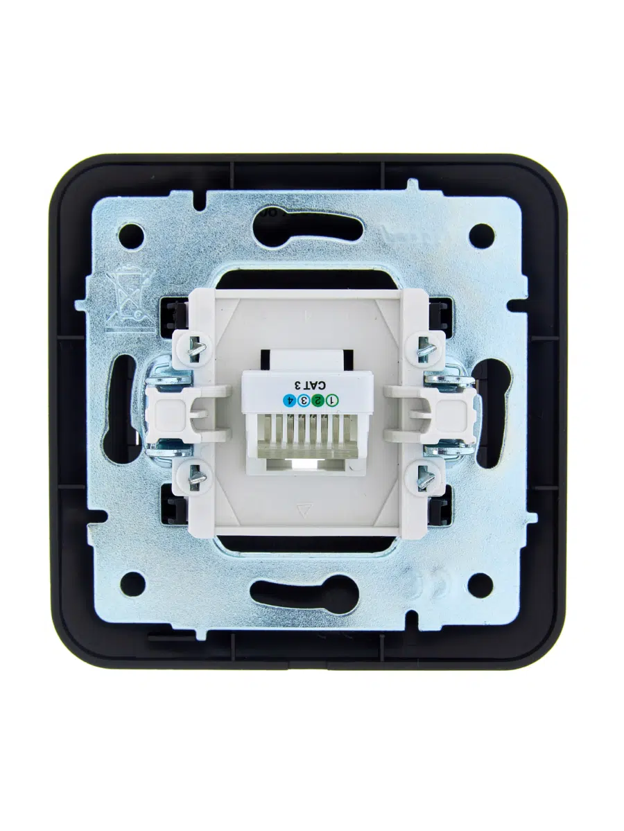 ASTI Розетка телефонная евро чёрный бархат LEZARD 7081-4242-137 - Вид №1