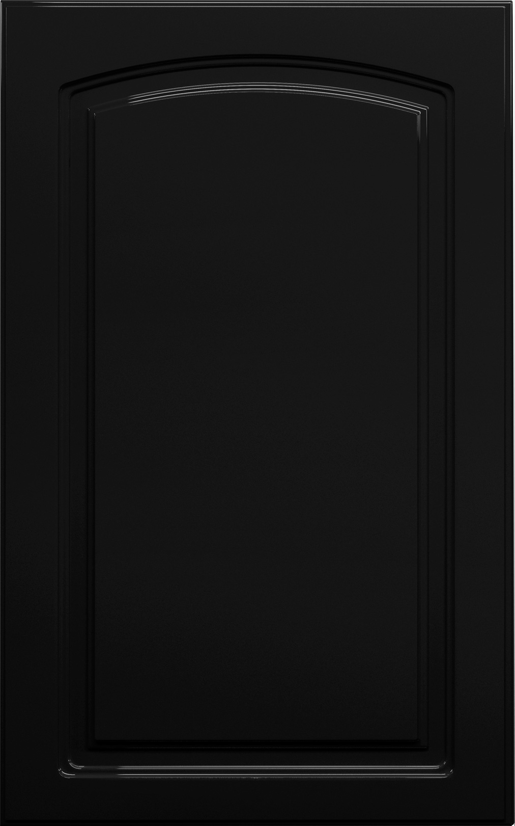 Фасады для кухни Классика Фрезеровка «Арка+» Черный глянец №212 SIDAK SIST2553-47