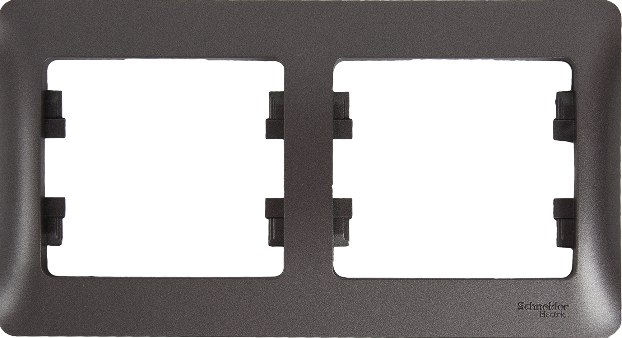 84693671 Рамка для розеток и выключателей 2 поста двойная цвет графит Glossa STLM-0053766 SCHNEIDER ELECTRIC