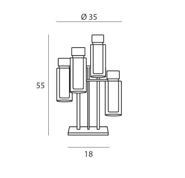 Стеклянная настольная лампа Tooy Osman ARCH-00088296 - Вид №3