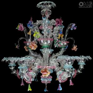 1064 ORIGINALMURANOGLASS Люстра Фиорито на 6 лампочек - Реццонико - муранское стекло OMG  см