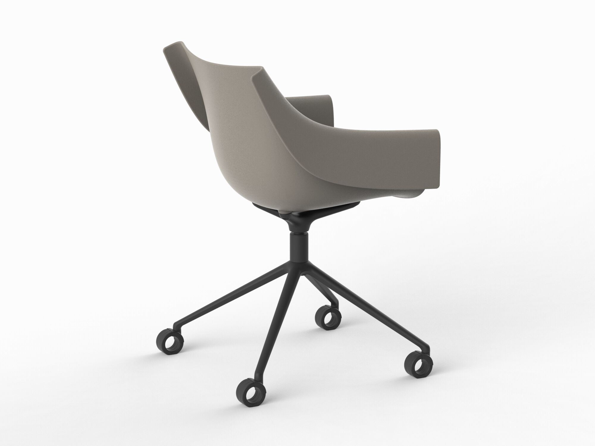 Вращающееся кресло на колесиках с подлокотниками Vondom Manta ARCH-00015160 - Вид №3