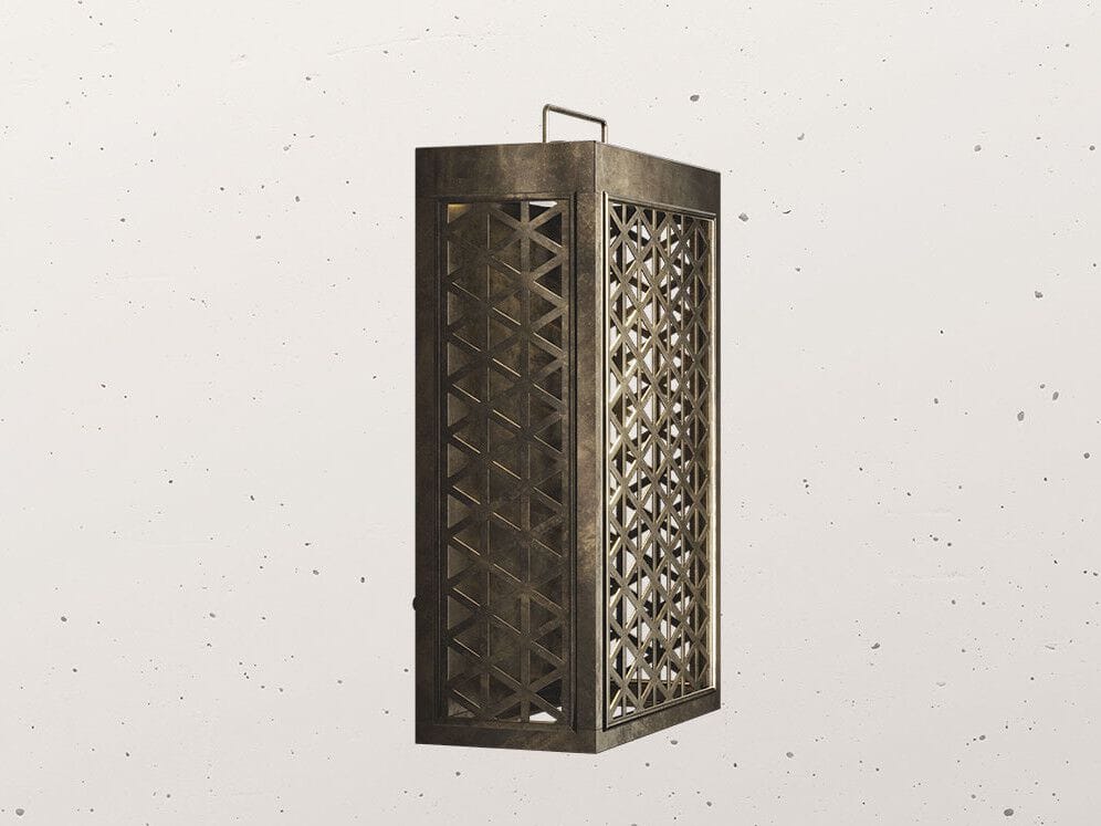 Латунная светодиодная наружная настенная лампа Il Fanale Grid ARCH-00049371