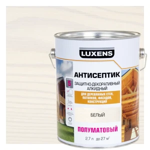 89345679 Антисептик алкидный Luxens полуматовый белый 2.7 л STLM-1371940