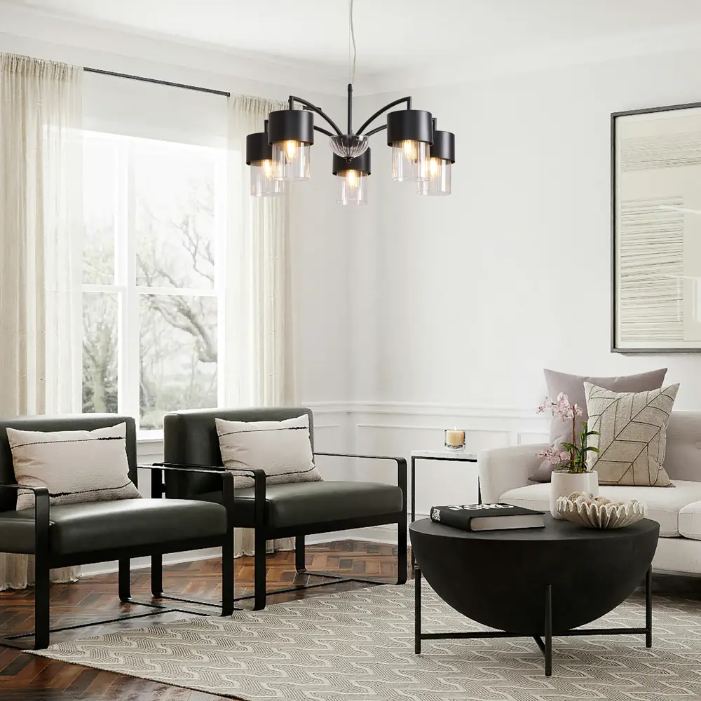 Freya Lumin — подвесная люстра с 5 цилиндрическими плафонами 89411498 STLM-1576146 - Вид №11