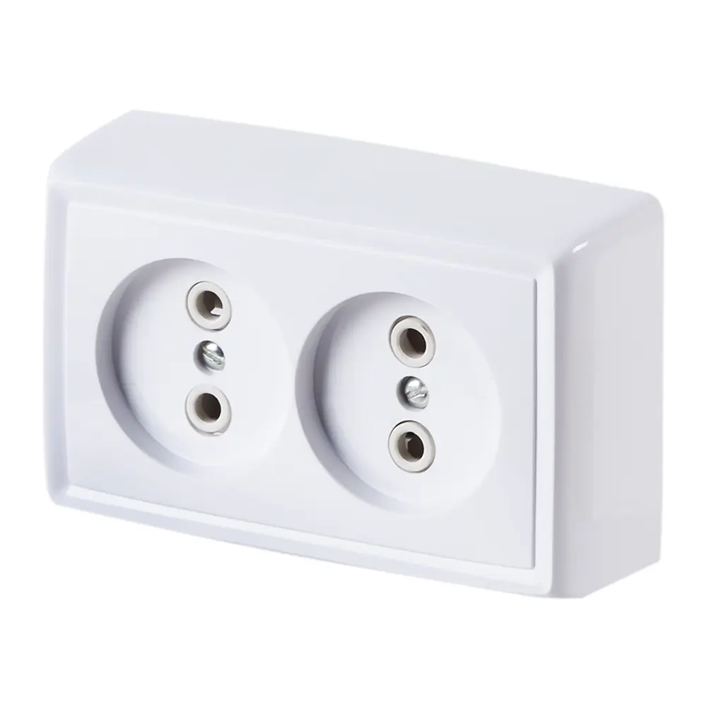 Розетка Reone 2-х постовая цвет белый STLM-2022685