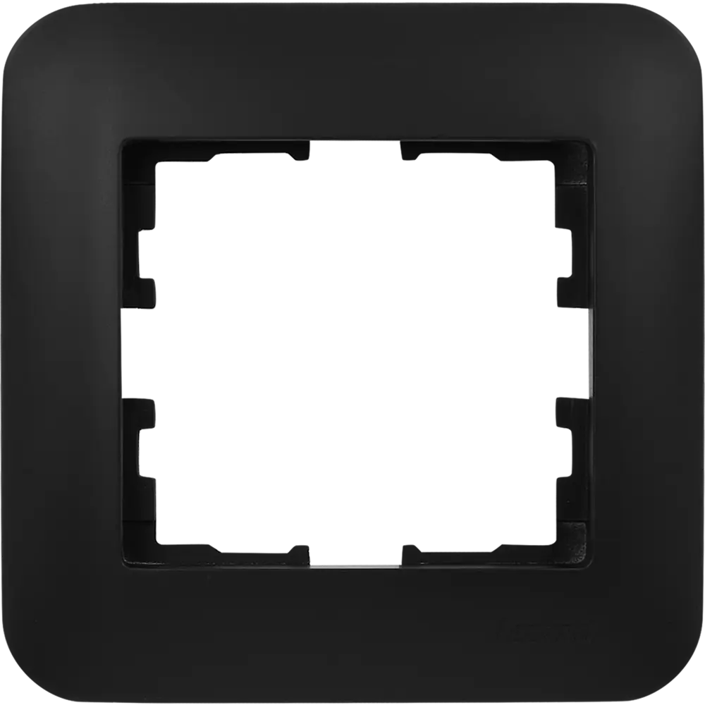 Рамка для розеток и выключателей Lezard Karina Life 1 пост горизонтальная цвет черный бархат STLM-2108275