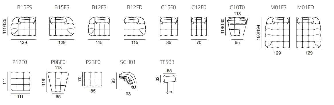 Модульный тканевый диван AERRE ITALIA T-MOON ARCH-00111633 - Вид №10