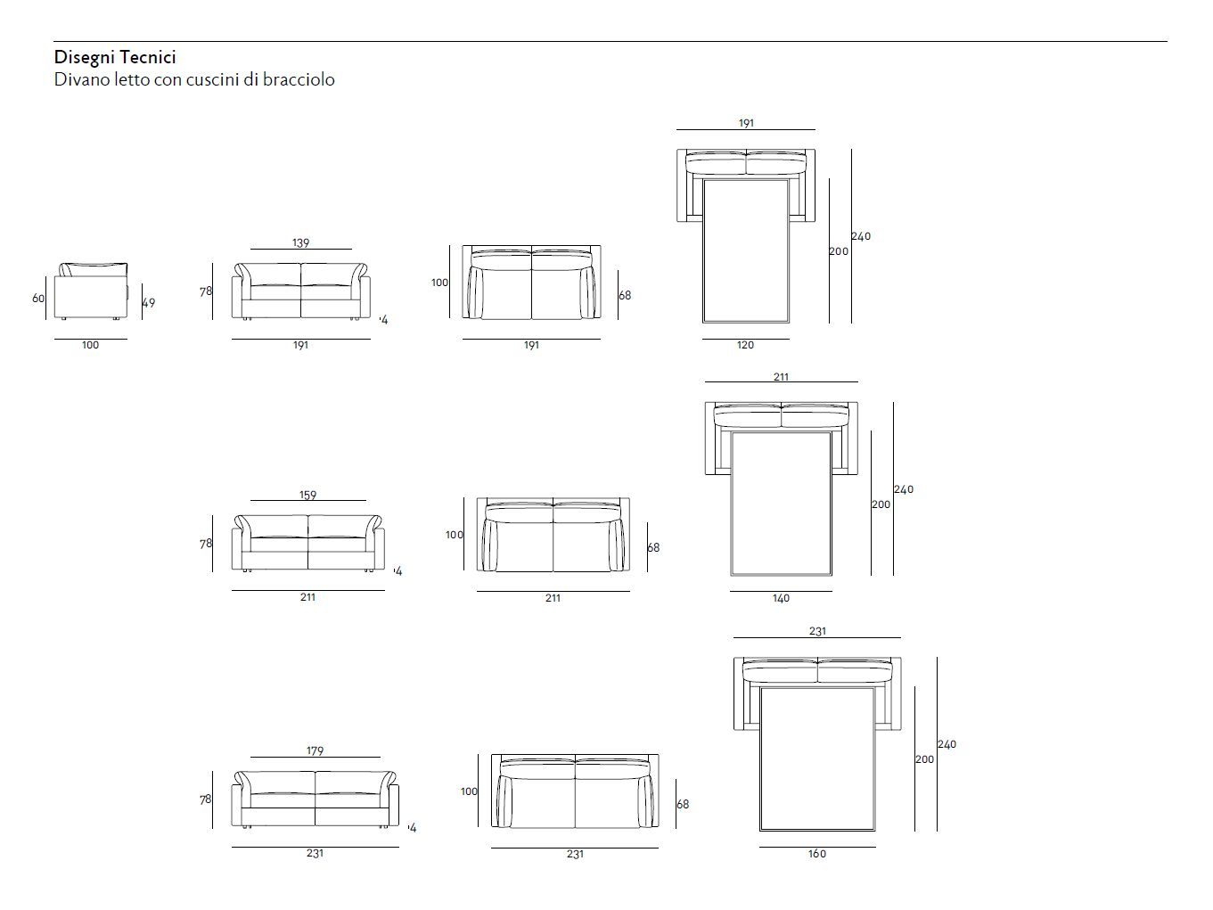 Ткань раскладной диван-кровать Living Divani Floyd ARCH-00029496 - Вид №3