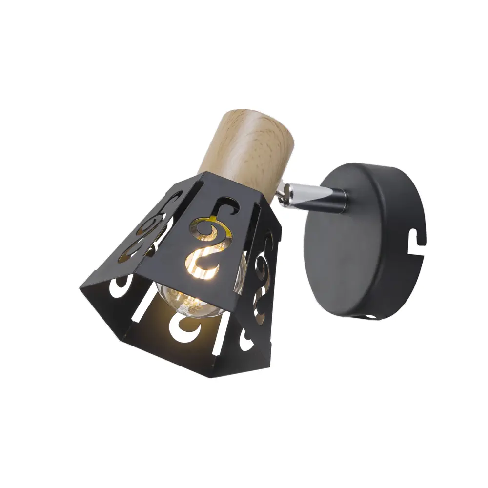 Спот поворотный Rivoli Notabile 1 лампа 3 м² цвет чёрный STLM-2053853