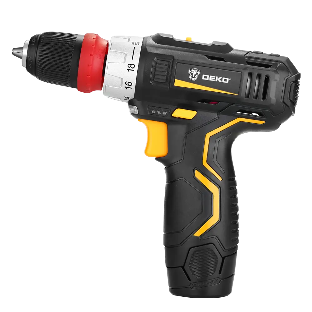 Дрель-шуруповерт аккумуляторная Deko GCD12DU3, 12 В Li-Ion 2x1.5 Ач STLM-2188414 - Вид №1