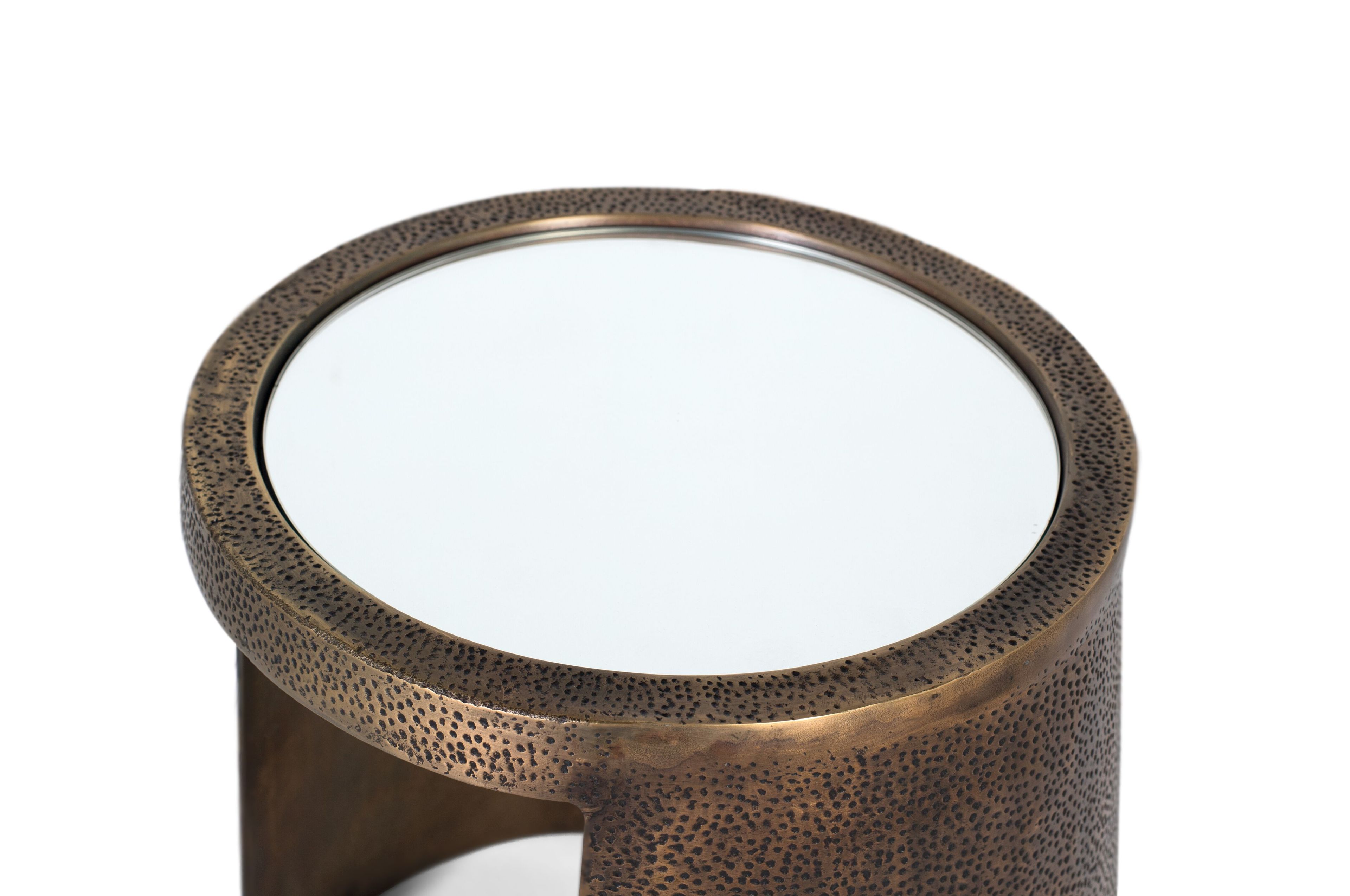 Высокий круглый железный журнальный столик Giner y Colomer 1815 ARCH-00130549 - Вид №1