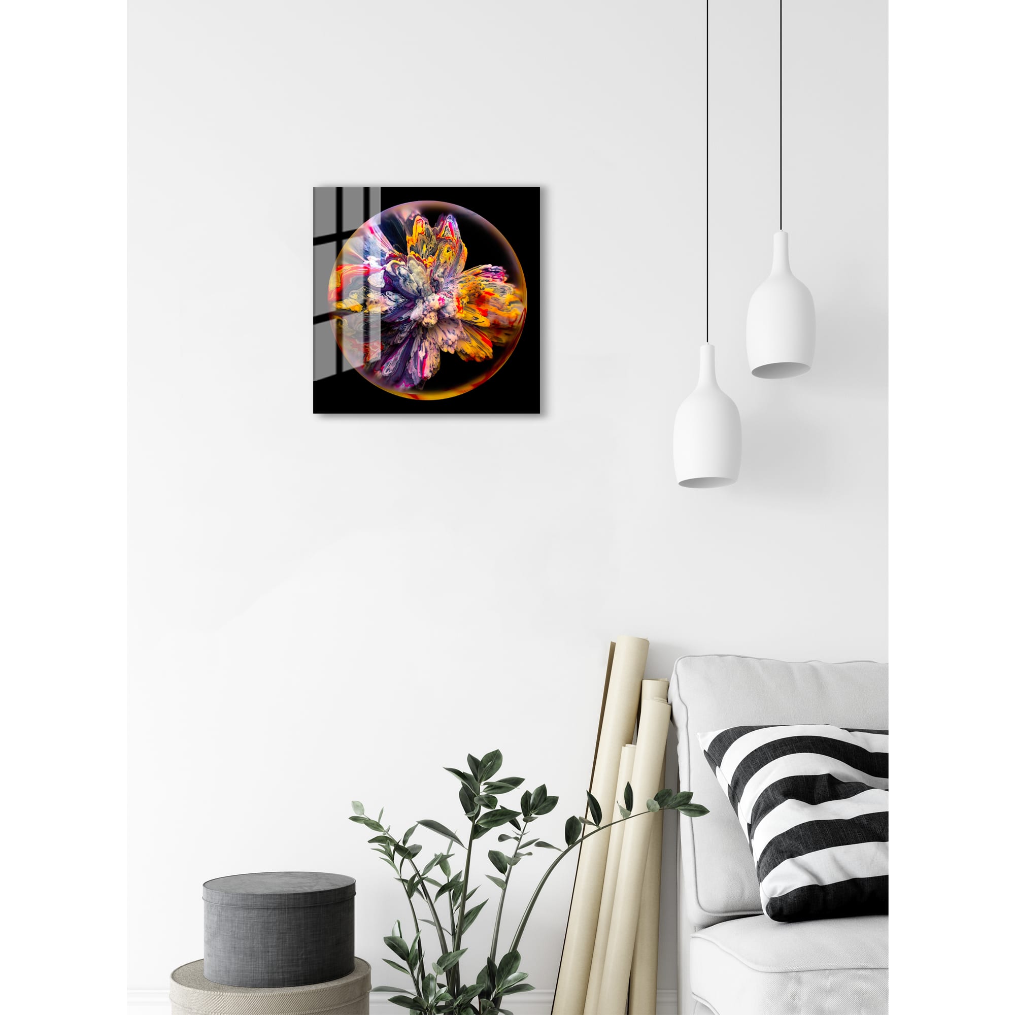 82977319 Картина на стекле «Космо» 40x40 см цвет оранжевый Santreyd  - Вид №4