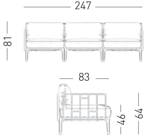 3-местный тканевый секционный диван GABER Enjoy ARCH-00077232 - Вид №5
