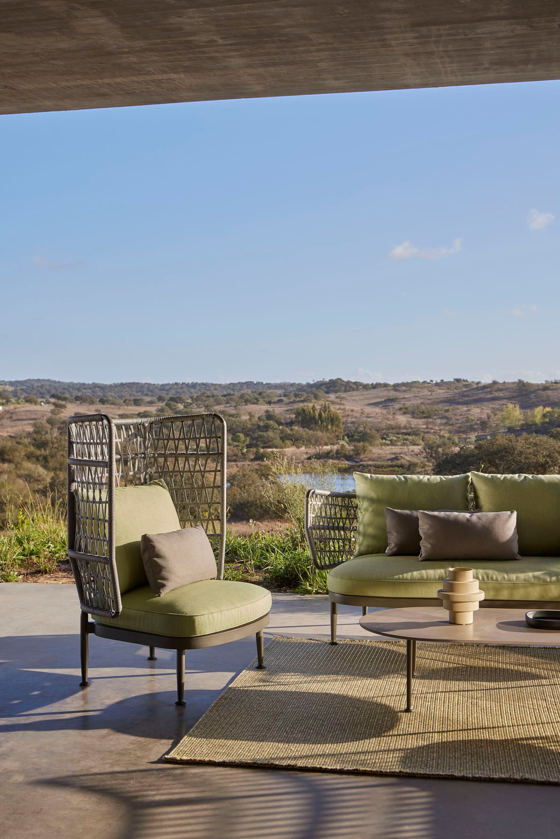 Алюминиевое садовое кресло с порошковым покрытием с высокой спинкой POINT Curio ARCH-00027379 - Вид №4