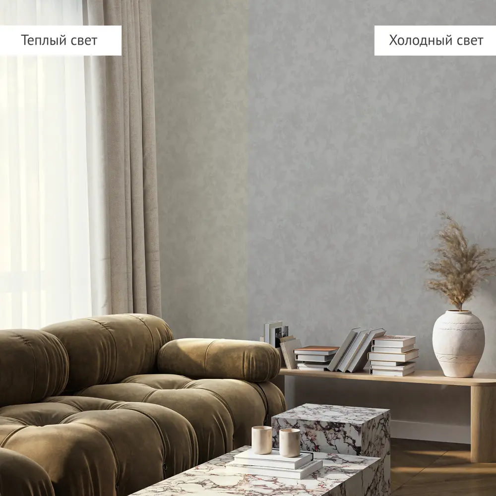 Wall Decor Рокси: Бежевые флизелиновые обои с текстурой горячего тиснения 89417503 STLM-1577281 - Вид №4