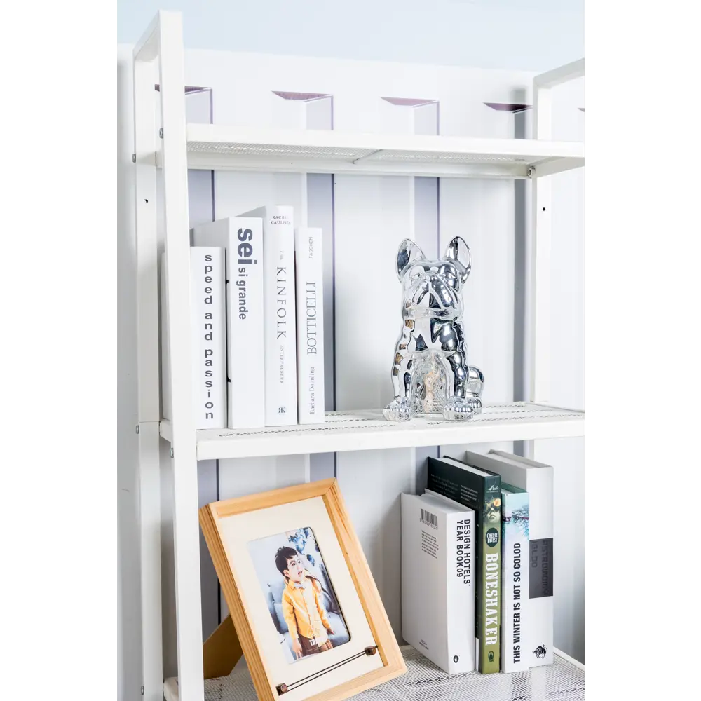 Керамическая декоративная собака Бульдог серебристого цвета 23x18x12 см 87890720 Santreyd STLM-0960901 - Вид №5